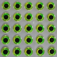 3D Eyes 12 Мм Лайм Флюо Неоновий 10 Шт