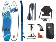 F2 Axxis 12'2 White Combo Сімейна Sup Дошка З Сидінням І Веслом 2В1