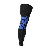 1Pc Elasticity Довгий Захисний Наколінник Brace Leg Sleeve Calf Black-Blue L