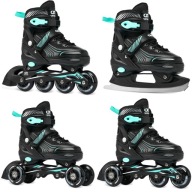 Роликові Ковзани Роликові Ковзани 4In1 Adjustable Croxer Optima Black/Mint 35-38