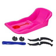 Снігові Сани Snow Luge Heavy Duty З Тяговою Мотузкою Grass Sand Rose Red