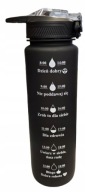Smukee Bottle Мотиваційна Пляшка Для Води З Ручкою І Соломинкою 1 Л Чорна 469