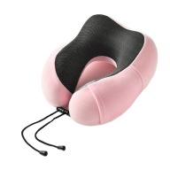 Ергономічна Подушка Для Авто Літака Rogal Velour Pink