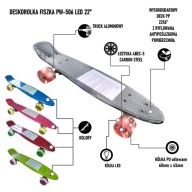 Скейтборд Fiszka Pw-506 Led Mechanics, Чорний