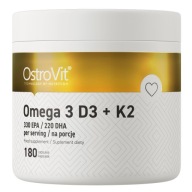 Omega 3 D3+K2 Ostrovit 180 Caps Жирні Кислоти Серце Імунітет Кісток