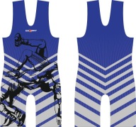 Дитячий Борцівський Костюм Combatt Sport Stripes - Синій