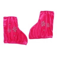 2Шт Оксамитові Чоботи Взуття Для Фігурного Катання Rose Red-L Відповідно