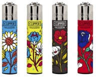 Набір Із 4 Запальничок Clipper Fall Flowers Flame