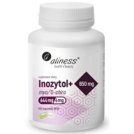 Aliness Inositol Inositol Vitamin B8 650 Mg Myo D-Chiro 100 Caps Stress Pcos