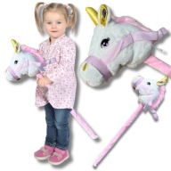 Hobby Horse Кінь На Палиці Голова Кіня Плюшева Біла Зі Звуком