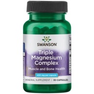 Swanson Triple Magnesium Complex 400 Мг 30 Капс Магній, Нерви