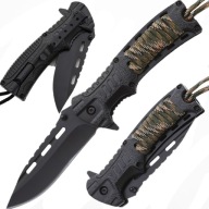 Тактичний Складний Ніж Firestarter Paracord Whistle Bushcraft Pocket Knife Sharp
