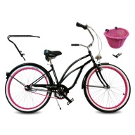 Велосипед Жіночий Beach Cruiser 26 Lady Чорний Рожевий Royalbi Кошик-Стійка