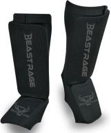 Щитки Для Гомілки Beast Rage Розмір L Чорні Для Кікбоксингу Mma Muay Thai