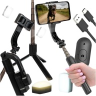 Ручний Стабілізатор Зображення Gimbal Selfiestick Tripod 2X Magnetic Lights