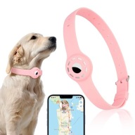 Airtag Dog Cat Collar З Регульованою Довжиною, Рожевий