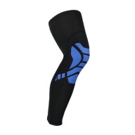 Elasticity Knee Band Sleeve Wrap Gel Pad Anti-Slip Sports Black Blue M