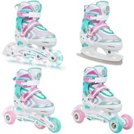 Роликові Ковзани Регульовані Роликові Ковзани 4В1 Raven Lia Plus Mint Led Wheels