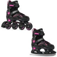 Регульовані Фігурні Ковзани 2В1 Raven Pulse Black/Fuchsia 33-36