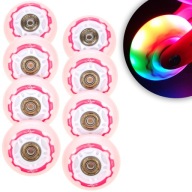 8X Raven Lia Pink Led Колеса Для Роликових Ковзанів 64 Мм Pu Abec-7 Підшипники