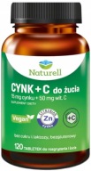 Naturell Цинк + Вітамін С Для Імунітету, Без Цукру, 120 Жувальних Таблеток