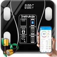 Аналітичні Ваги Для Ванної Кімнати Розумні Датчики Android Ios Батареї 180Kg Lcd