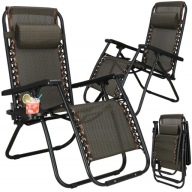 Крісло Складне Zero Gravity Chair Garden Chair 2In1 Beach Tourist