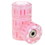 Glowing Led Wheels + Abec-7 Bearings Для Роликових Ковзанів Raven Caramell, 4 Шт., Рожеві