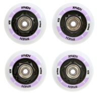 4 Світлодіодні Світлодіодні Колеса Для Роликових Ковзанів Raven Helixi Black/Violet 64Mm Pu Abec-7