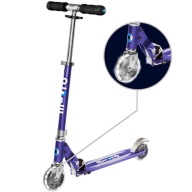 Самокат Двоколісний Micro Sprite Led Blue Stripe (Світяться Колеса)