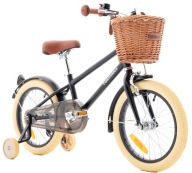 Чорний Міський Велосипед Для Хлопчика Germina Vintage 16 + Бічні Колеса