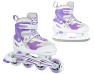 Роликові Ковзани 2В1 Spartan Purple-White (38-41) Abec7