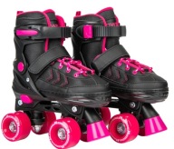 Роликові Ковзани Quad Skate, Рожеві Та Чорні, Розміри 34-37