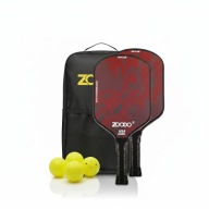 Ракетки Pickleball Zoodo P7 Kevlar Червоні Камуфляжні + (4 М'ячі, Сумка) Usapa