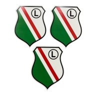 Набір Наклейок Legia Warszawa Coat Of Arms - 3 Штуки В Наборі
