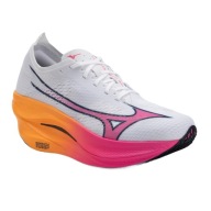 Кросівки Mizuno Wave Rebellion Pro 3 Білі/Рожеві Тетра/Танго-Помаранчеві