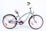 Велосипед Дитячий З Кошиком І Бризковиками Сіро-Фіолетовий Cruiser 20 Inches
