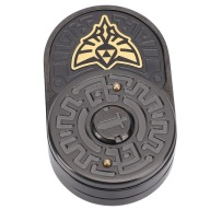 З Нержавіючої Сталі Push Slider Shield Pattern Brass Ep Fingerps