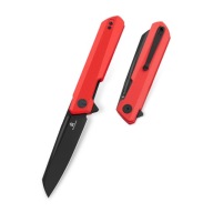 Складний Ніж Bestechman Dundee Sheepsfoot Liner Lock Black Pvd D2 Red G10