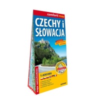 Ламінована Дорожня Карта Чехії Та Словаччини 1:600 000