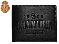Чоловічий Шкіряний Гаманець Real Madrid Чорний, Натуральна Шкіра, Для Монет Rmx-1