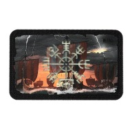 Нашивка M-Tac Vegvisir/Drakkar (80Х50 Мм) Black/Gid