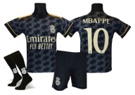 Футбольна Форма Mbappe Real, Футболка, Шорти + Шкарпетки, Чорний