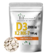 Вітамін D3 2000 Мо+К2 Мк-7 100 Мкг 100 Таб Підвищує Імунітет Зміцнює