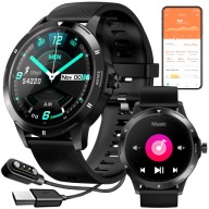 Smartwatch Чоловічий Годинник Чорний Польський Меню Температура Вимірювання Glacierx