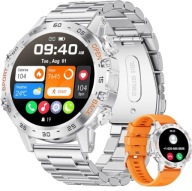 Годинник Smartwatch Cr-K52 Хромований, 2 Шт. Браслети + Захисне Скло