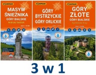 Śnieżnik Massif Góry Bystrzyckie Złote 2025 Ламінована Карта X 3 Компас