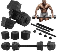 Гантелі Бітумні Регульовані 2X10 Кг Dumbbell Set Навантаження На Штангу 20 Кг