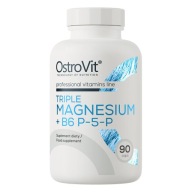 Ostrovit Magnesium + B6 90 Капсул Три Активні Форми Карбонат Лактат Цитрат