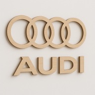 Дерев'яний Логотип На Стіні 50 См З Фанери - Корпоративний Напис Audi Decoration